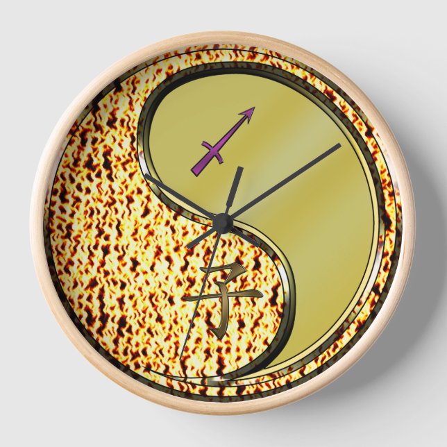 Horloge Sagittaire & Rat de Métal (Recto)