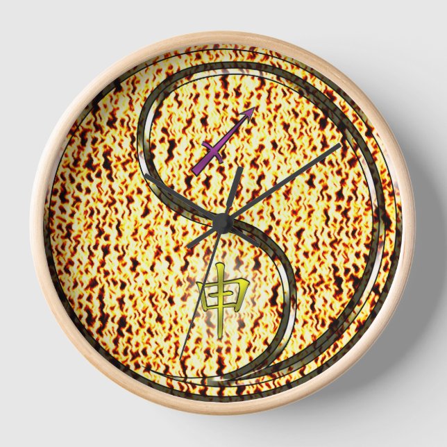 Horloge Sagittaire & Singe de Feu (Recto)
