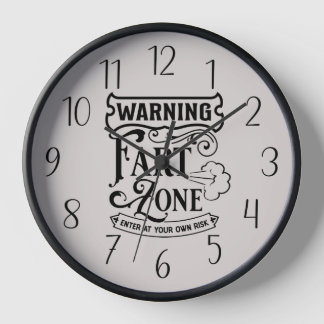 Horloge salle de bain amusante zone d'art