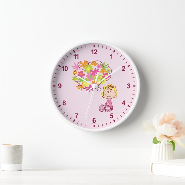Horloge Sally pense aux fleurs (Maison)