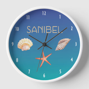 Horloge Sanibel avec des coquillages