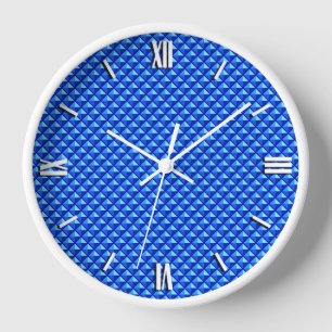 Horloge Sapphire Blue, enamel look, étudiant ded grid