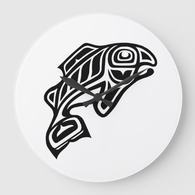 Horloge saumonée de conception (Recto)