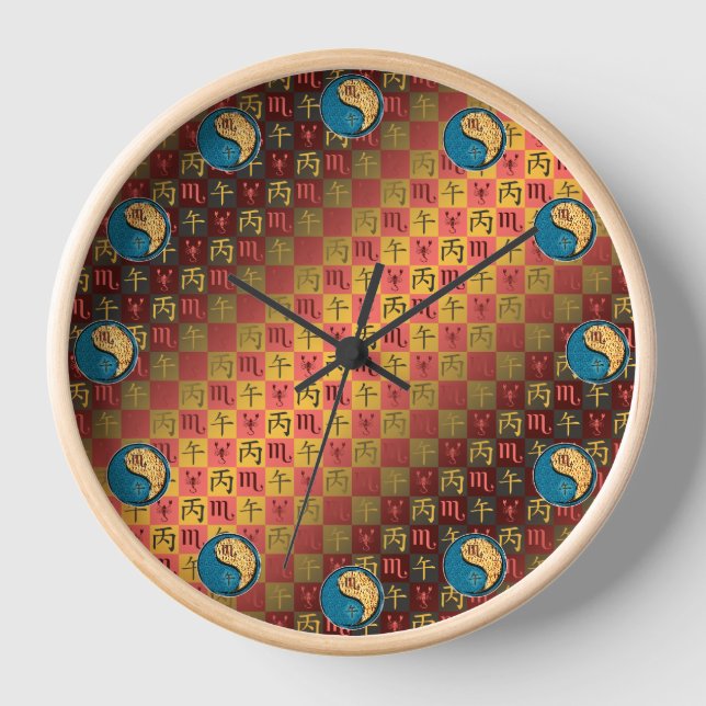 Horloge Scorpion & Cheval de Feu (Recto)