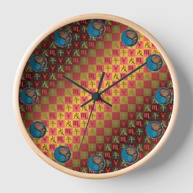 Horloge Scorpion & Cheval de Terre (Recto)