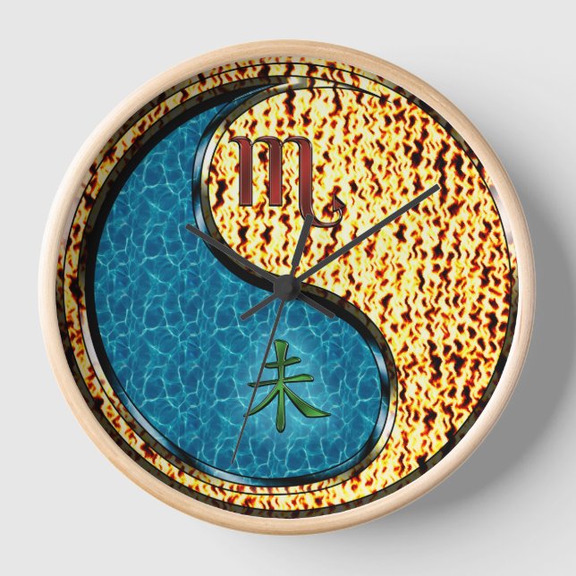Horloge Scorpion & Chèvre de Feu (Recto)