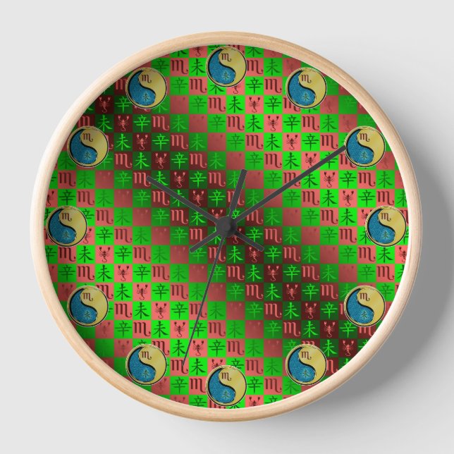 Horloge Scorpion & Chèvre Métal (Recto)