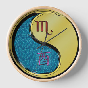 Horloge Scorpion & Coq de Métal