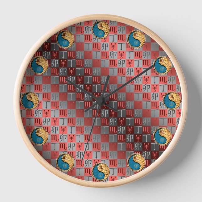 Horloge Scorpion & Lapin de Feu (Recto)
