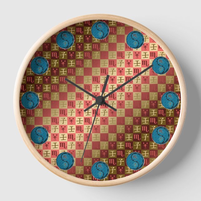 Horloge Scorpion & Rat d'eau (Recto)