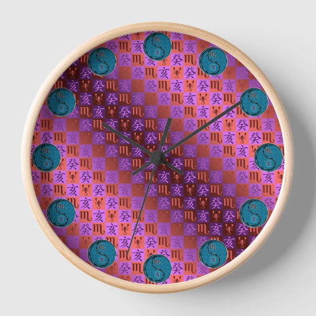Horloge Scorpion & Sanglier d'eau (Recto)