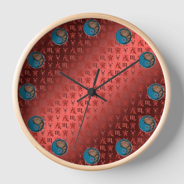 Horloge Scorpion & Tigre de Terre (Recto)