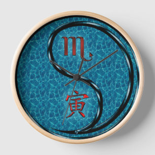 Horloge Scorpion & Tigre d'eau