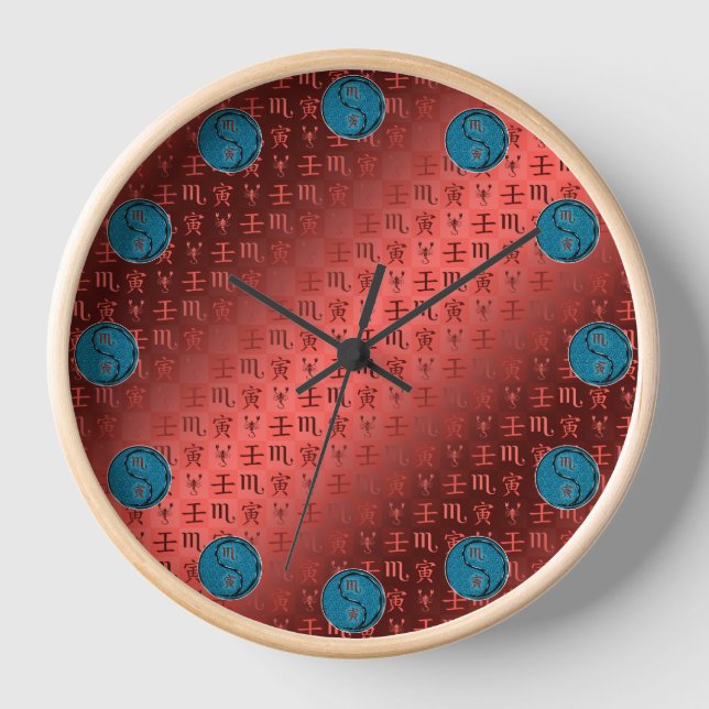 Horloge Scorpion & Tigre d'eau (Recto)