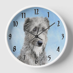 Horloge Scottish Deerhound Peinture - Cute Original Chien