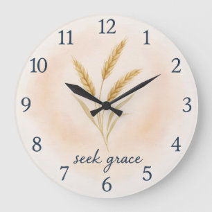Horloge Sérénité en Aquarelle 'Cherchez la Grâce'