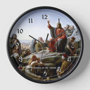 Horloge Sermon sur la montagne, peinture religieuse