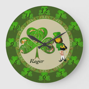 Horloge Shamrock Leprechaun