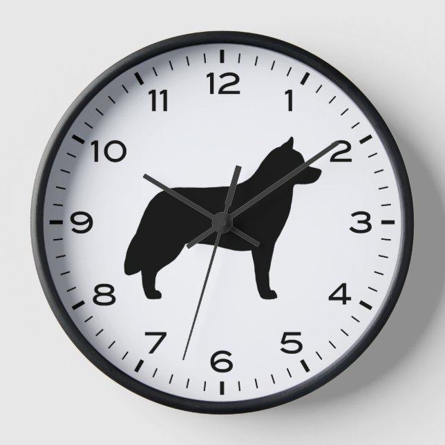 Horloge Sibérie Husky Chien race Silhouette (Recto)