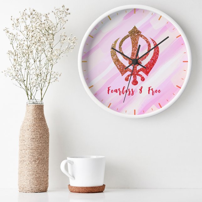 Horloge Sikh Khanda "Sans peur et libre" (Créateur téléchargé)