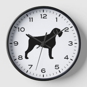 Horloge Silhouette À poils durs allemande Pointer Dog