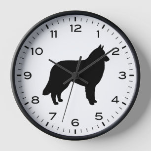 Horloge Silhouette de Chien Tervuren belge
