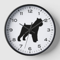 Horloge silhouette de la race de chien Bruxelles G