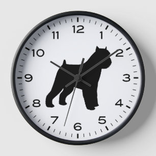 Horloge silhouette de la race de chien Bruxelles G