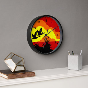 Horloge Silhouette de Sunset
