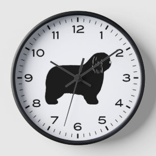 Horloge Silhouette pour chien de mer polonais Lowland