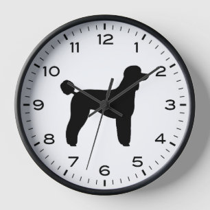 Horloge Silhouette standard de race de chien de caniche