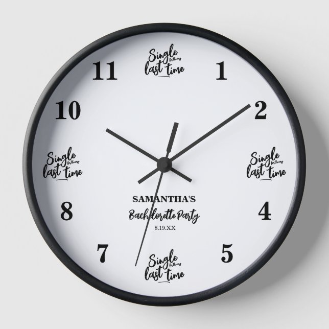 Horloge Simple Bachelorette Party Cadeaux cadenas (Recto)