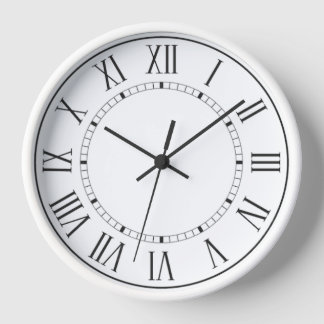 Horloge Simple Blanc Noir 