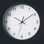 Horloge simple en noir et blanc<br><div class="desc">Parfois,  la simplicité est la meilleure. Cette horloge m'a demandé de la garder simple pour ceux qui apprécient propre et simple.</div>