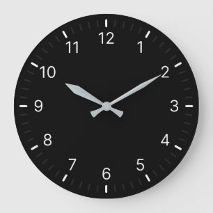 Horloge simple minimaliste à paroi foncée classiqu