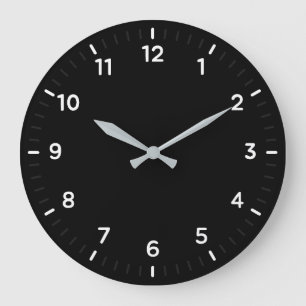 Horloge simple minimaliste à paroi foncée classiqu