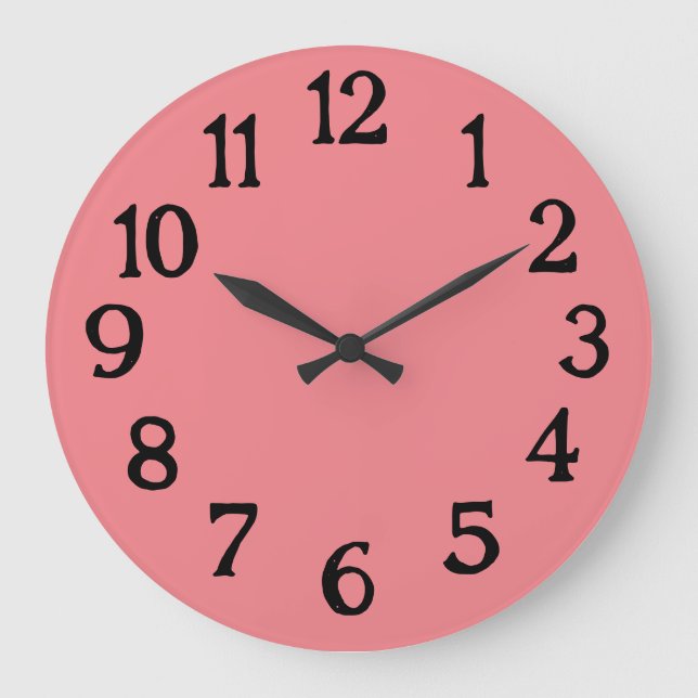 Horloge simple rose normale normale (Recto)