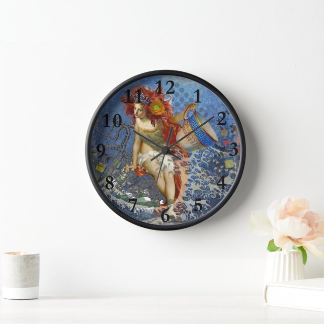Horloge Sirène gothique bleu Aquarius Art (Maison)