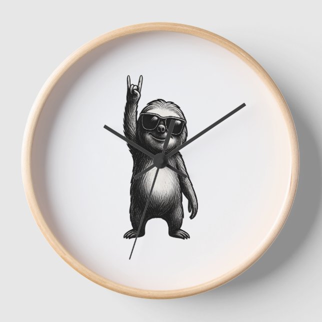 Horloge Sloth Rocking Dance (Recto)