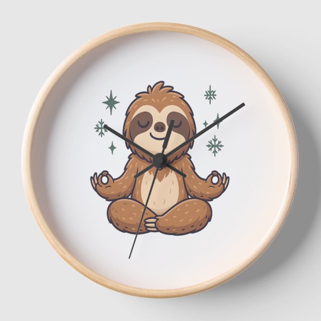 Horloge Sloth Yoga Sloth (Recto)