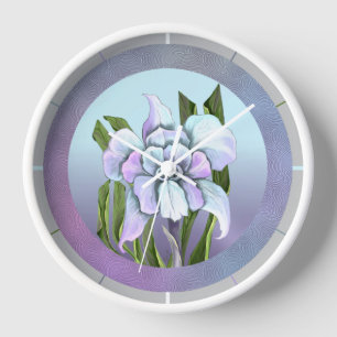 Horloge Smeraldo flower Round Clock