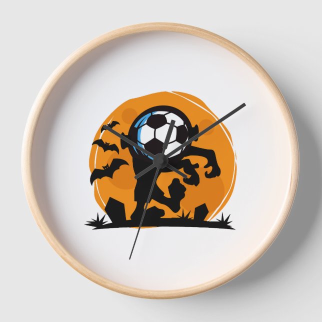 Horloge Soirée d'Halloween de football (Recto)