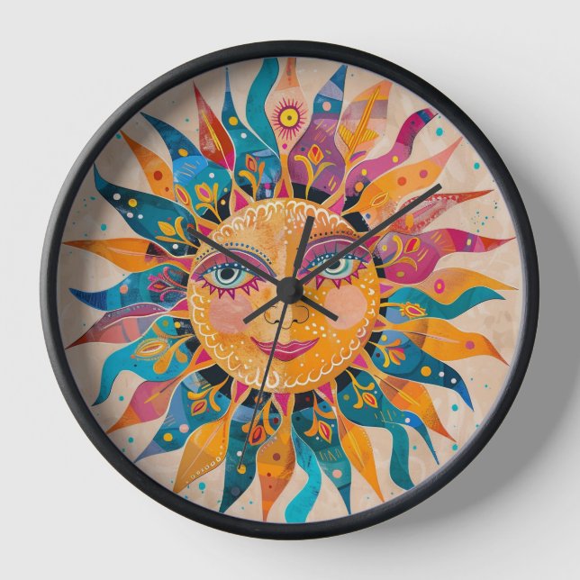 Horloge Soleil céleste fantaisiste (Recto)