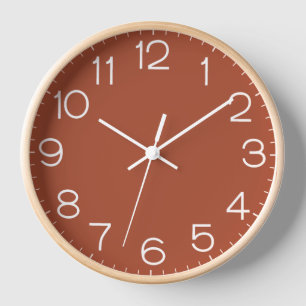 Horloge Solide Burnt Orange