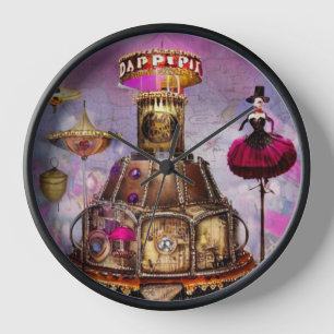 Horloge Sonneur de cirque Surreal Steampunk