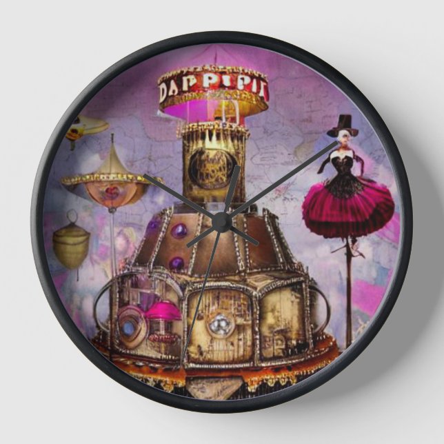 Horloge Sonneur de cirque Surreal Steampunk (Recto)