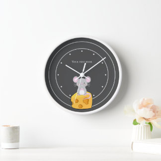 Horloge Souris et fromage personnalisé