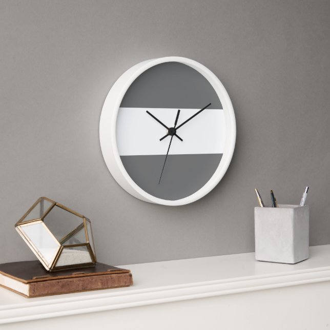 Horloge Sportif Amusement Professionnel Moderne Gris Blanc (Bureau)