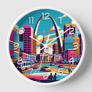 Horloge St Louis, Missouri   L'arc de passerelle