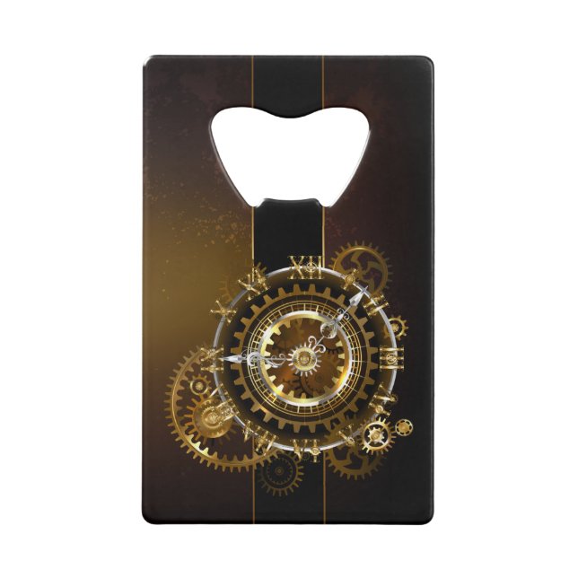 Horloge Steampunk avec des engrenages anciens (Devant)